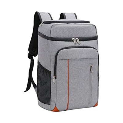 Amagogo Borsa Termica Zaino da Picnic in Tessuto Oxford Borsa da Picnic da Campeggio di Grande capacità Cibo Bevande Borsa Termica Isolata, Grigio