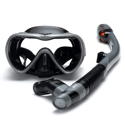 Set di Maschere per Lo Snorkeling,Quattro Colori delle Lenti tra Cui Scegliere,Vetro temperato panoramico a 180° Senza Appannamento Maschera per Immer