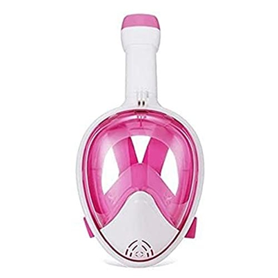 Generic Maschera da Snorkeling in Silicone a Pieno facciale, Maschera Subacquea a 180° con Bocca Piatta, Adatta per Adulti e Bambini (BS) (