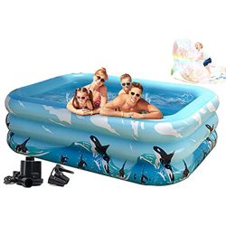 Piscina Gonfiabile Piscina Rettangolare,Piscina Gonfiabile Bambini in PVC,Durevole E Sicuro per Giardino,Bambini,Adulti E Famiglia,Spessa Vasca da Bag en oferta