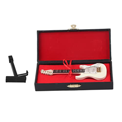 TOTITOM Modello di Chitarra Chitarra in Miniatura Piccolo Strumento Musicale Decorativo Regalo Simulazione Desktop con Supporto Ornamento Artigianale  en oferta