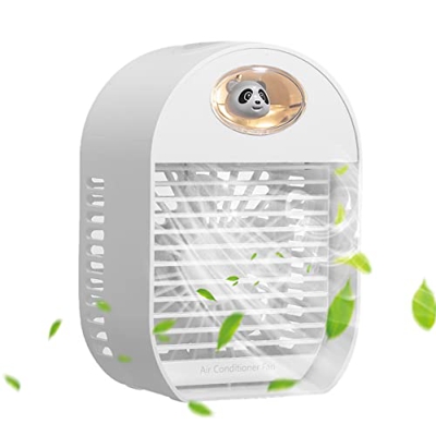 YANNINN Condizionatori d'aria portatili Desktop Mini USB Evaporative Air Cooler Fan 3 Velocità Compatto Piccolo Ventilatore di Raffreddamento Personal