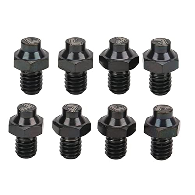 Socobeta 8 Pz M4x5mm Bulloni Pedale Mountain Bike in Lega Antiscivolo Perni A Vite Pedale Bici per La Sostituzione del Perno del Pedale(Nero)