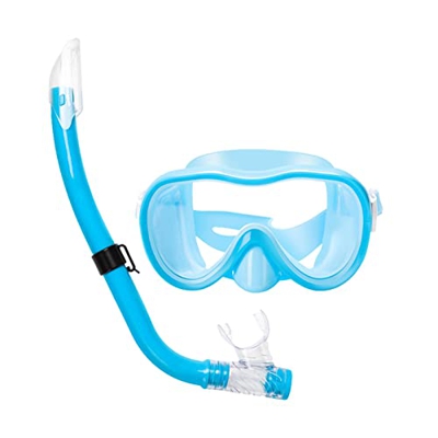 Nedyet Set da snorkeling per bambini, set da snorkeling per bambini, 2 pezzi, resistente agli urti, per ragazzi e ragazze