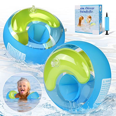 Molbory Braccioli Bambini, Bracciali Gonfiabili da Nuoto, Ali d'Acqua per Bambini, Salvagente per Bambini, Aiuto per Il Nuoto da 1 a 4 Anni, Peso Cons