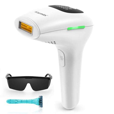 KARMIN Silky Smooth IPL Luce pulsata epilatore 500.000 flash/Epilazione laser definitiva in casa per il viso, corpo completo, ascelle, gambe e bikini.