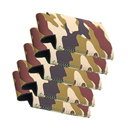 Perfeclan 5 Pezzi Maniche per Refrigeratori per Lattine da Esterno, Portabirra Traspiranti Pieghevoli per Feste, Camuffamento Naturale en oferta