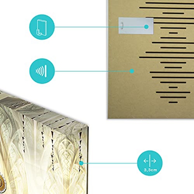 murando Quadro acustico DJ Scimmia 125x45 cm avec mousse acoustique absorption du son isolation Impression sur Toile Intissé Image Photo 1 pezzo Scimp