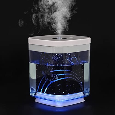 RANJIMA Umidificatore, diffusore di aromi da 1000 ml, con proiezione di luce LED, ultra silenzioso, diffusore di oli profumati per ufficio, camera da 