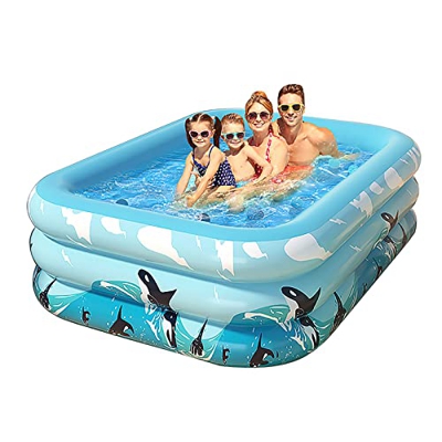 Piscina Fuori Terra per Bambini Adulti Famiglia,3 Camere d'Aria Indipendenti E Stabili,Spessa e Resistente all'Usura,Durevole E Sicuro per Giardino,Ba