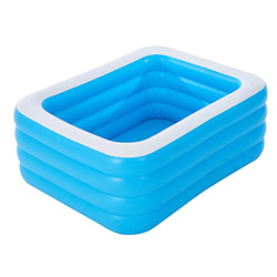 Famiglia Piscina Gonfiabile Rettangolare Resistente all'abrasione Bolla design per Bambini e Adulti Intrattenimento 3 Strati Addensare Piscina Estate  en oferta