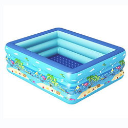 Piscina Rettangolare per Bambini Gonfiabile Resistente all'Usura Adulti, Giardino, Cortile Festa d'Acqua Estiva(Size:150cm) precio