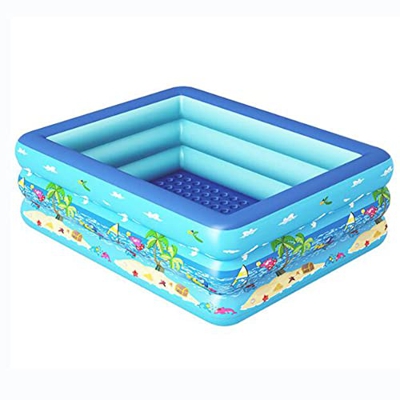 Piscina Rettangolare per Bambini Gonfiabile Resistente all'Usura Adulti, Giardino, Cortile Festa d'Acqua Estiva(Size:150cm)