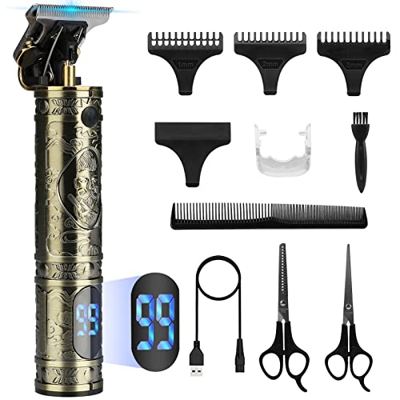 Professionale Tagliacapelli Uomo Tagliatrice Capelli Taglierina Barbiere Barba Elettrica Trimmer e Precisione Impermeabile con 3 Pettini per Diverse L