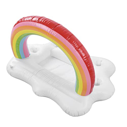 Gedourain Bar da Servizio Galleggiante, portabevande Gonfiabile con Motivo Luminoso per Uso Alimentare, Resistente alla Pressione Vibrante per Piscina precio