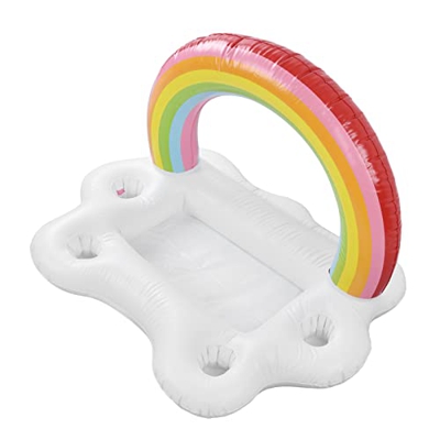 Portabevande Gonfiabile, Modello Luminoso Costruito nel Telaio Bar Galleggiante Non Irritante per Uso Alimentare per Piscina per Il Divertimento in Ac