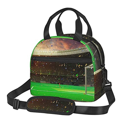 Stadio Sera Arena Calcio Campionato Campionato Stampa Vincere Borsa Pranzo Borsa Portatile Crossbody Isolata Borsa Pranzo Riutilizzabile