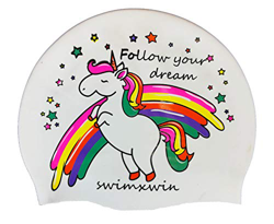 SWIMXWIN Cuffia in Silicone da Nuoto Piscina Unicorno Dreams características