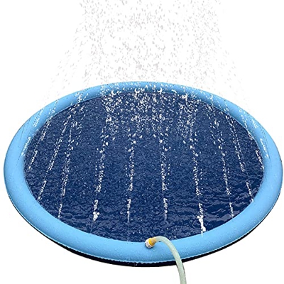 Tappetino Per Irrigazione Da 170 Cm/67 Pollici, Tappetino Da Gioco Per Schizzi, Tappetino Per Acqua Spray Per Animali Domestici, Pieghevole, Per Bambi