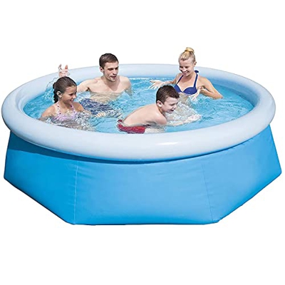 PQZKLDP Piscine Ad Anello Tonde da 244 * 66 Cm, Piscina Gonfiabile Veloce, Piscina Fuori Terra, Protezione Solare, per Bambini O Adulti, Famiglia con 