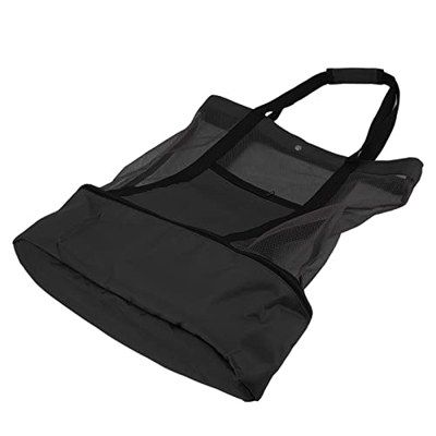 Borsa Tote da Spiaggia, Borsa da Spiaggia in Rete per Mantenere la freschezza Tessuto Resistente con Design a Rete Multifunzionale per Giardino(Nero)