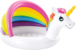 Unicorno Piscina per Bambini Gonfiabile da Giardino con Parasole 127x102x69 cm en oferta