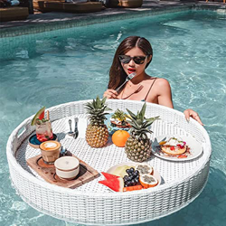 LLYB Vassoio galleggiante portabevande per piscina, accessori per vasca idromassaggio per adulti, accessori per piscine, vassoio galleggiante per fest en oferta
