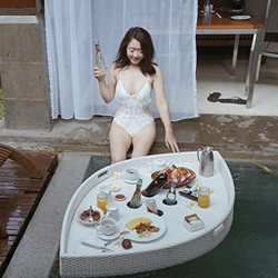 Tavolo E Bar con Vassoio Galleggiante di Lusso - Galleggiante da Piscina per Adulti per Banchi di Sabbia, Spa E Feste Vassoio Galleggiante per Bevande precio