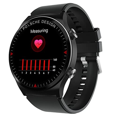 HQPCAHL Smartwatch, 1.35''Touchscreen Orologio Fitness con Telefono Bluetooth, Contapassi Cardiofrequenzimetro Smartband Notifiche Messaggi, Guida all