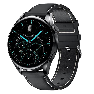 HQPCAHL Smartwatch Uomo Donna Orologio Fitness,1.32''HD Full Touch,Impermeabile IP68 con Telefono Bluetooth, Contapassi Cardiofrequenzimetro,Monitorag