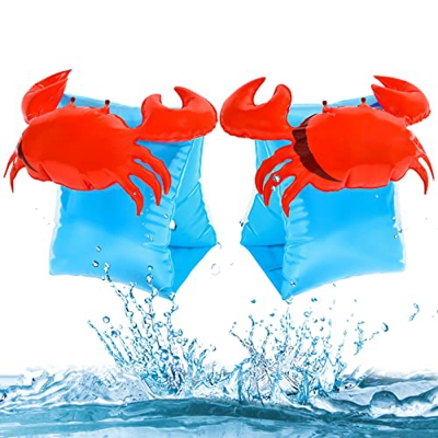 EKKONG Braccioli Bambini, Braccioli Gonfiabili, Swim Braccioli, Bracciali gonfiabili da Nuoto per Bambini 3 4 5 6 Anni (Granchio)