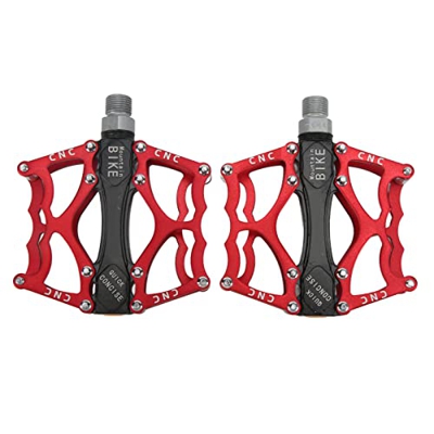 zhangxin Piedali Piatti in Bicicletta, in Lega di Alluminio ad Alta Resistenza 1 Paio di Pedali for Mountain Bike Leggeri Cuscinetti ad Alta velocità 