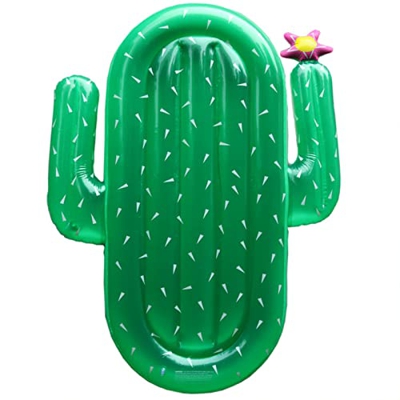 LGBN Float Pool di Cartoni Animati, Letto fluttuante per Acqua di Cactus Divertenti creativi, 180 cm (71 Pollici) × 145 cm (57 Pollici), lettigro dell