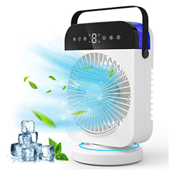Condizionatore D'Aria Portatile, Mini Raffreddatore D'Aria 4 In 1, Purificatore Umidificatore a 4 Velocità Regolabili, Raffreddatore Evaporativo Con L precio