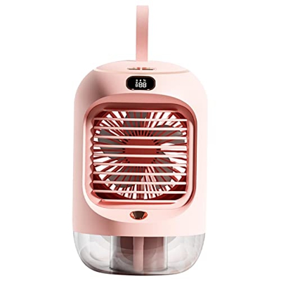 Hellery Ventola di Raffreddamento del condizionatore d'Aria Umidificazione della Ventola di nebulizzazione della Luce Notturna con Display a LED Porta