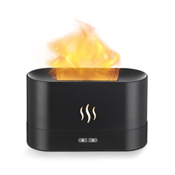YIXIN2013SHOP Simulazione Diffusore Flame Umidificatore, Diffusore Olio Essenziale noisless da 180 ml, diffusore for Aroma Desktop con Luce di Fiamma, en oferta