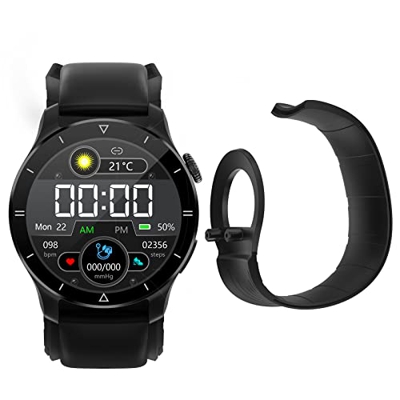 Smartwatch Uomo Orologio Sportivo Fitness Trackers Con Vera Pressione Sanguigna,Temperatura Corporea, Ossigeno Sanguigno Accurato, Cardiofrequenzimetr