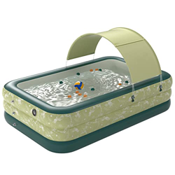 Piscina Gonfiabile Automatica Intelligente per Bambini Piscina per Bambini per Adulti Piscina per Famiglie Pieghevole Tendalino Parasole,Green,XXL(Len características