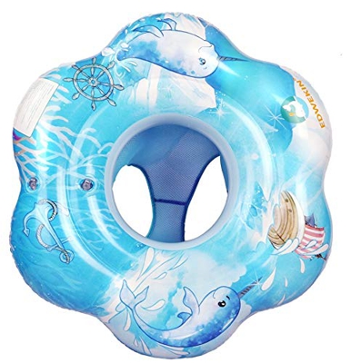Anello di nuoto per neonati EDWEKIN®, Seggiolino da Nuoto Regolabile, Aiuto al Galleggiamento per Bambini, Design di Aggiornamento Ottimizzato, Età 6 