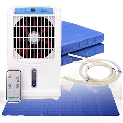 Materasso di Raffreddamento ad Acqua, Sistema di Raffreddamento del Sonno Elettrico con Telecomando, 4 Velocità Regolabile, Raffreddamento 3-8 ℃, per 