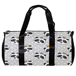 Borsa sportiva da palestra con tracolla Panda King Cool, Multicolore, 45x23x23cm/17.7x9x9in, Unico en oferta