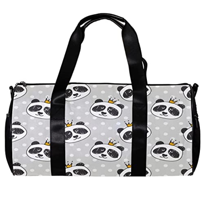 Borsa sportiva da palestra con tracolla Panda King Cool, Multicolore, 45x23x23cm/17.7x9x9in, Unico