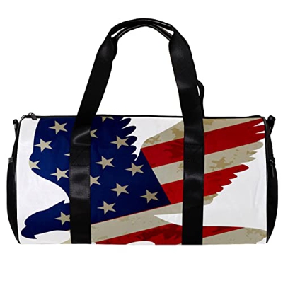 Borsa sportiva da palestra con tracolla Raptor Bandiera Nazionale Cool, Multicolore, 45x23x23cm/17.7x9x9in, Unico