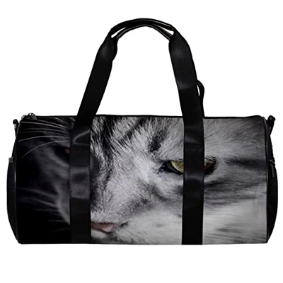Borsa da palestra sportiva con tracolla Cool Animals Cat, Multicolore, 45x23x23cm/17.7x9x9in, Unico