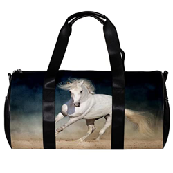 Borsa da palestra sportiva con tracolla Horse Run Cool, Multicolore, 45x23x23cm/17.7x9x9in, Unico precio