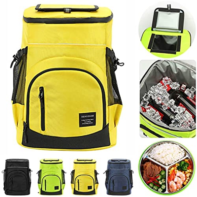 Zaino Frigorifero da 30 Litri, Zaino da Picnic con Birra Fredda Borsa Termica a Tenuta stagna con Scomparto di Raffreddamento Frigorifero Mobile per A