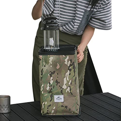 Ravcerol Borsa portalampada - Scatola portaoggetti Leggera con Design Tascabile a Rete Chiusura con Cerniera,Scatola portaoggetti Leggera per Escursio