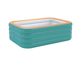 Bueuwe Piscina Estiva per Famiglie all'aperto Piscina Gonfiabile a 4 camere d'Aria con Pompa d'Aria Wireless,210cm x 145cm x 68cm en oferta