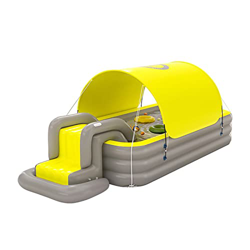 Bueuwe Piscina Gonfiabile Rettangolare per Famiglie a grandezza Naturale Piscina Gonfiabile Fuori Terra per Bambini Toddler Adult,Giallo,300cm x 175cm en oferta