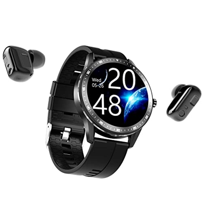 HQPCAHL Smartwatch, Orologio Fitness con 1.28''Touchscreen Smart Watch, Telefono Bluetooth,Cardiofrequenzimetro,Pressione Sanguigna, Notifiche Messagg